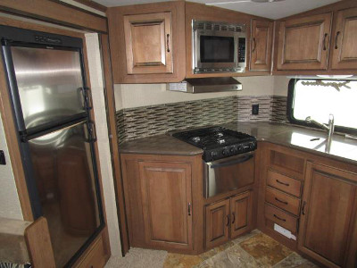 RV Rental Denver Travel Trailer Viewfinder kitchen